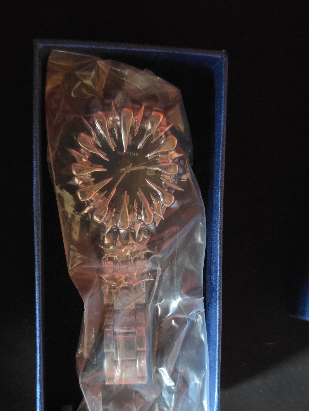Pintime Gold Decorative Watch Silcer Finish
